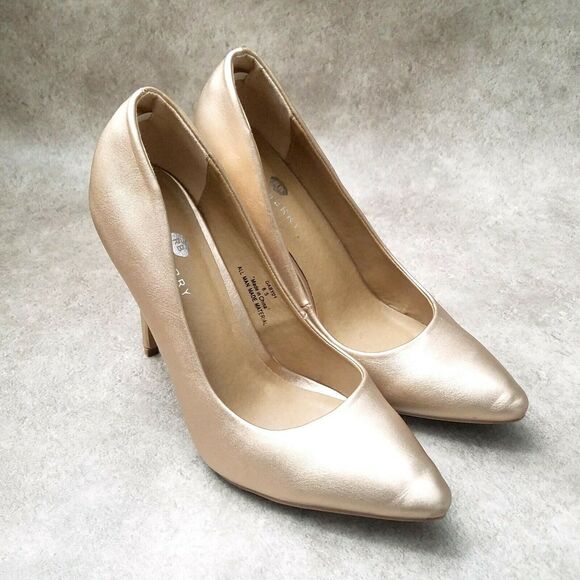 Riverberry Womens Gaby01 Sz 8.5 M Rosegold Slip On High Heels Pump - Picture 1 of 9